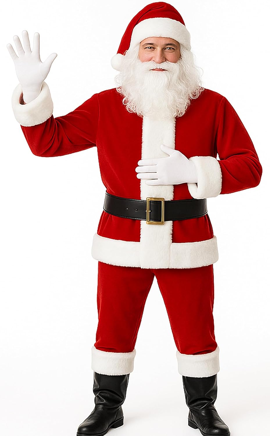 7-teiliges Weihnachtsmann-Kostüm-Set, M