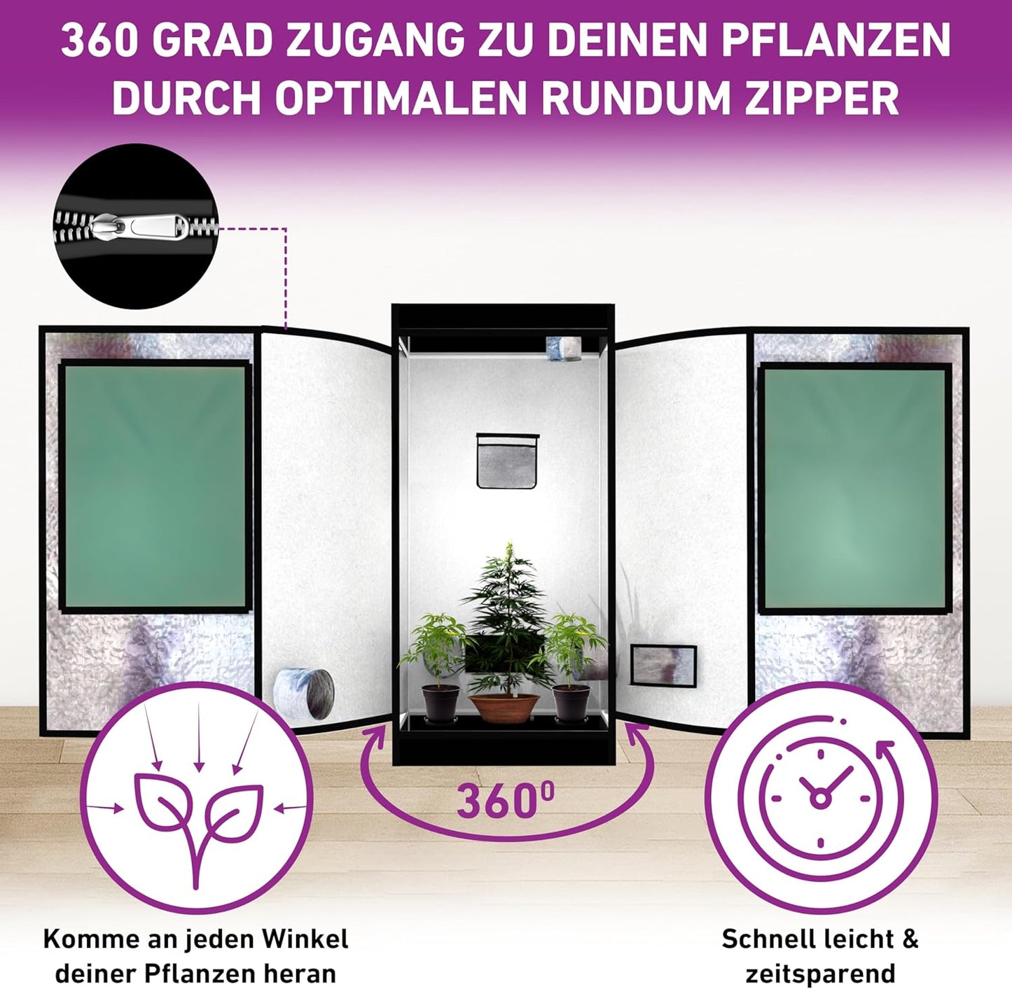 Growzelt 80x80x160