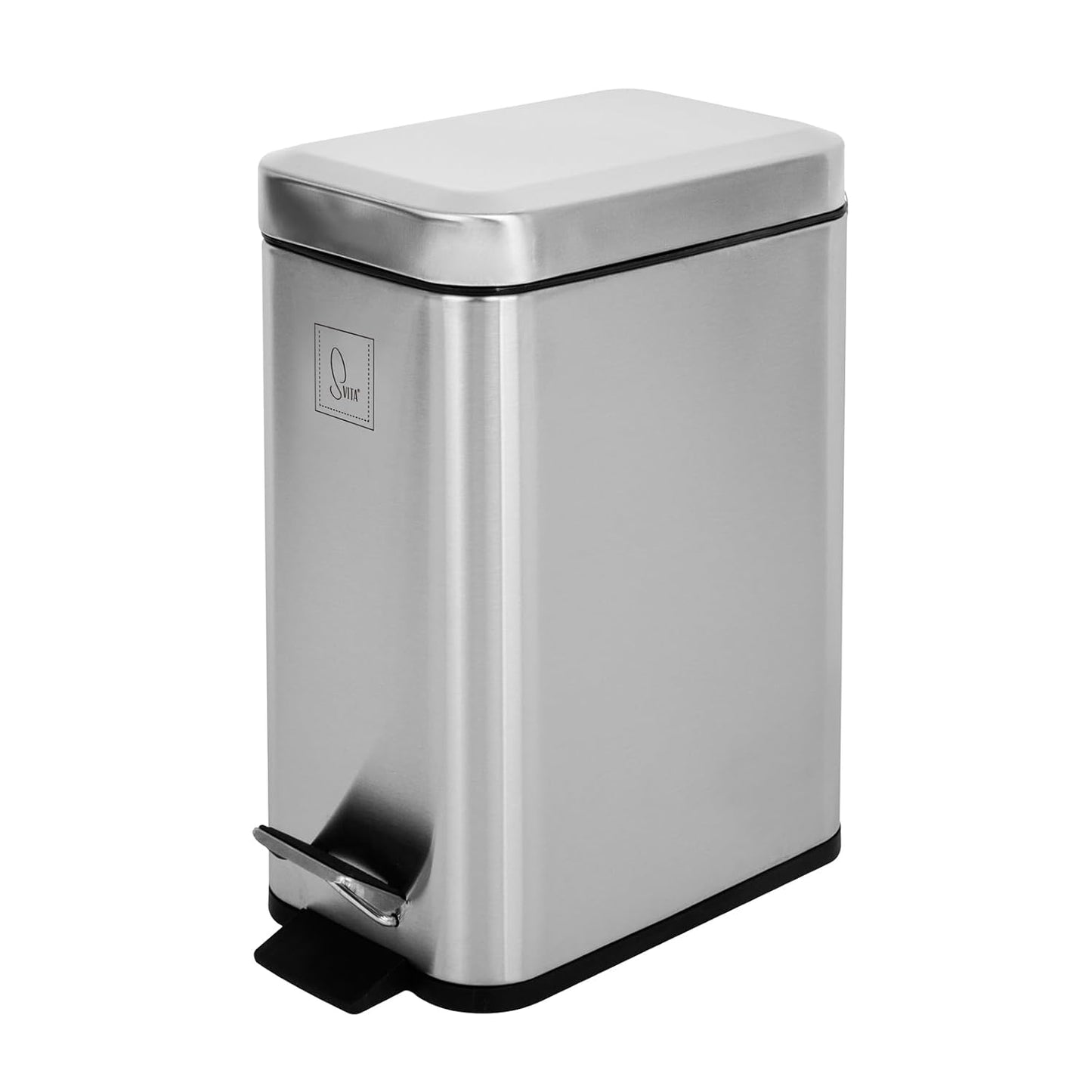 Treteimer mit Softclose, Silber