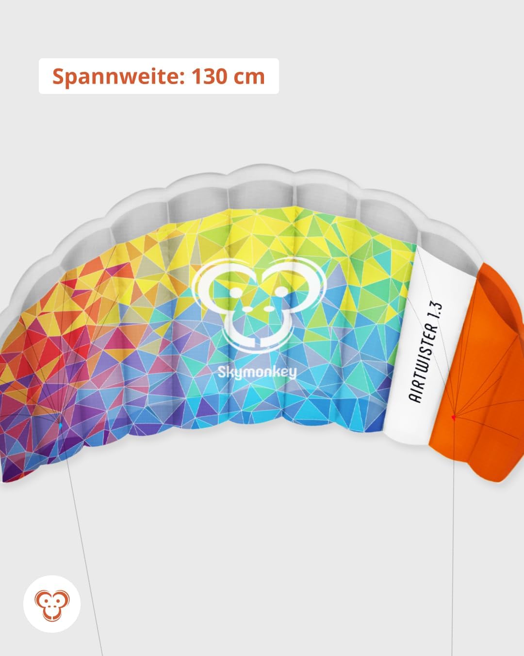 Airtwister Lenkmatte mit Packsack und Flugschlaufen, Multicolor 130.0 Zentimeter