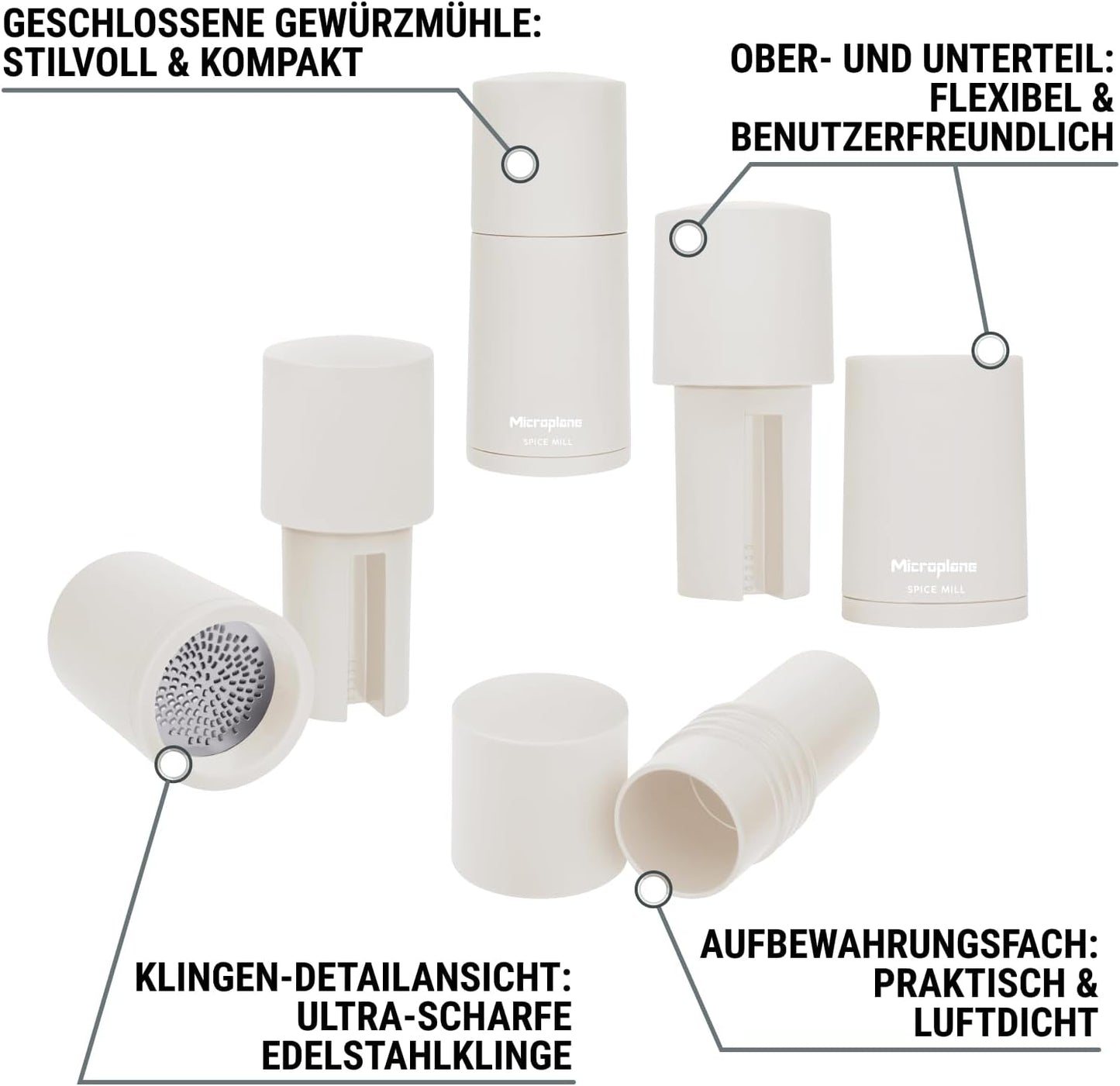 2in1 Gewürzmühle, Kaschmir Beige