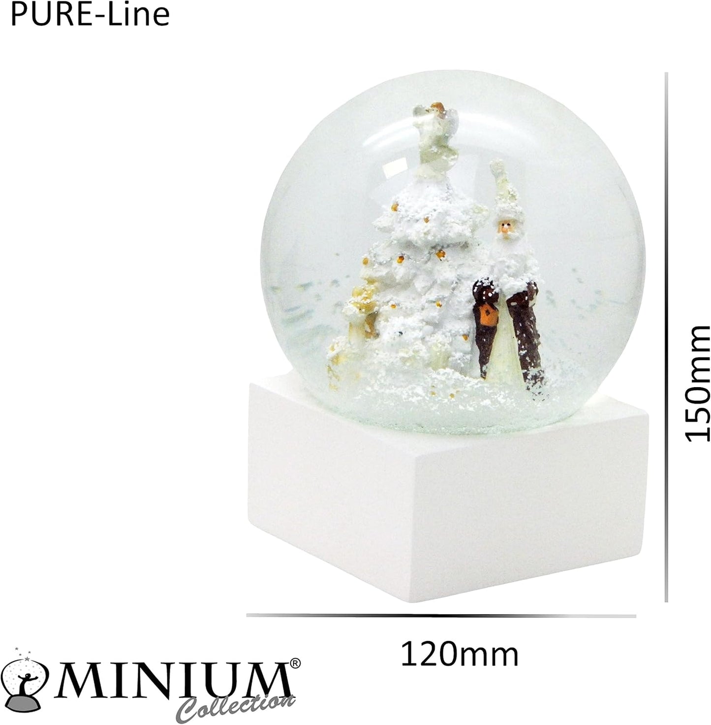 Schneekugel Glamour Santa mit Weihnachtsbaum