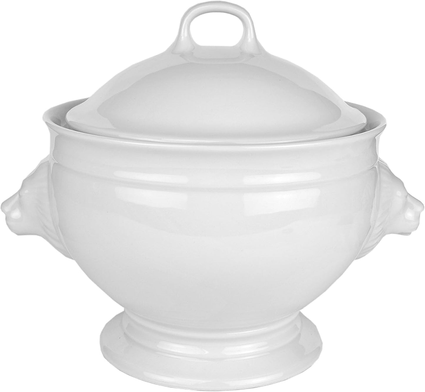 Löwenkopfterrine mit Deckel und 6 Suppenschalen, 2,75l mit Deckel + 6-er Suppenschale Á 0,4l