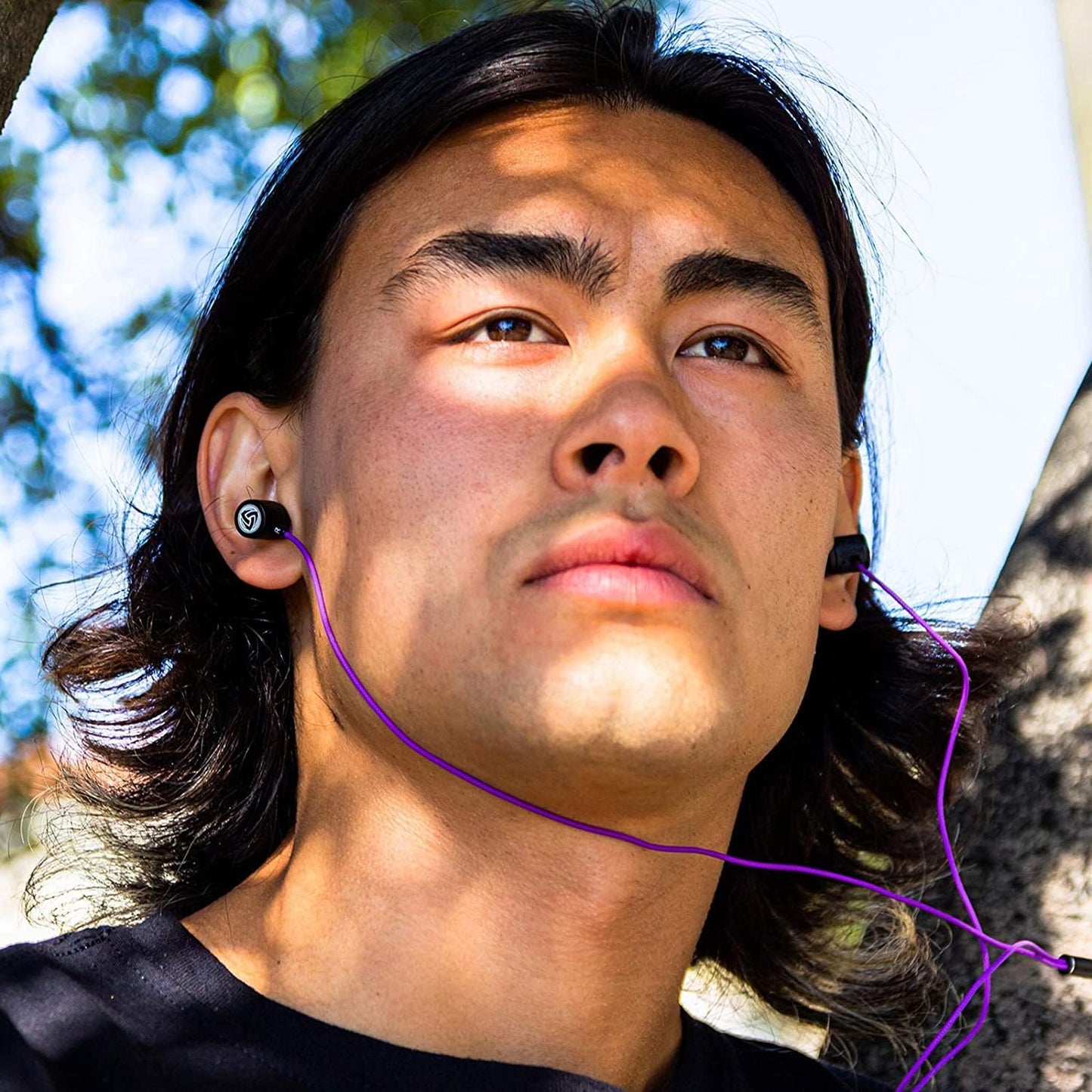 In-Ear Kopfhörer mit Kabel und Mikrofon, 3.5 mm Lila