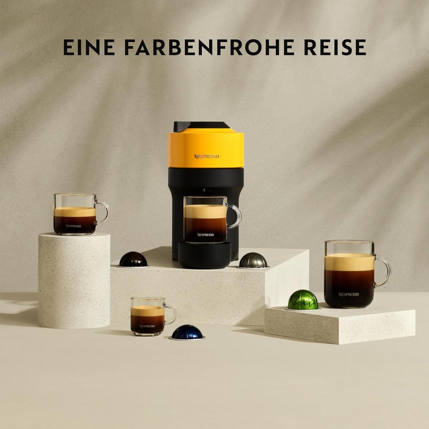 Vertuo Pop Kaffeekapselmaschine, Ohne Aeroccino / Mango Yellow
