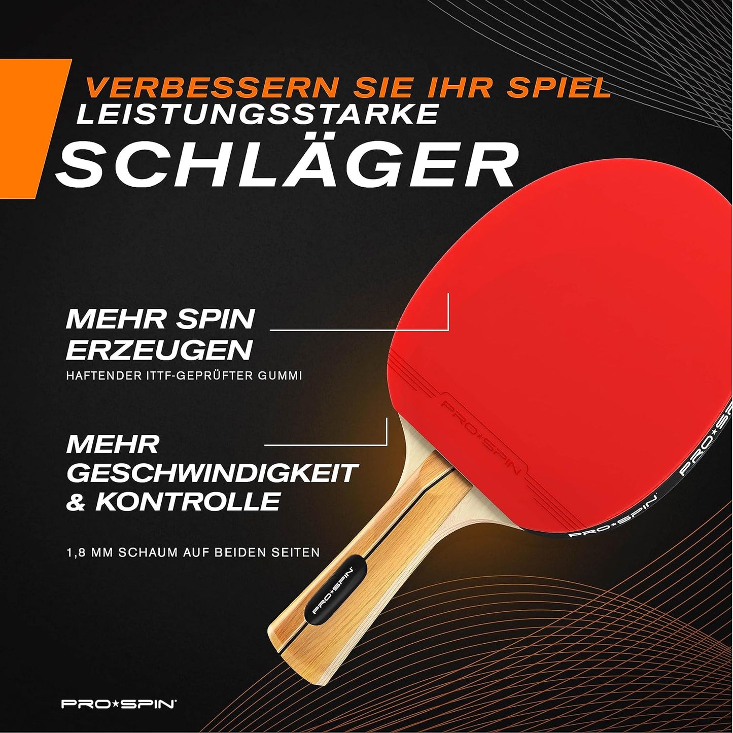 Tischtennis-Set für 4 Spieler, Set für 4 Spieler