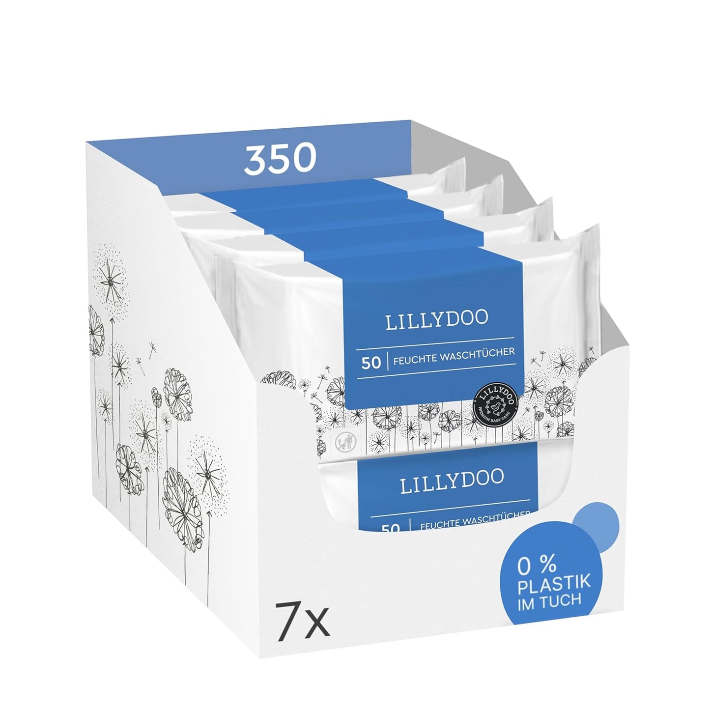 Feuchte Waschtücher, 50 stück (7er Pack)