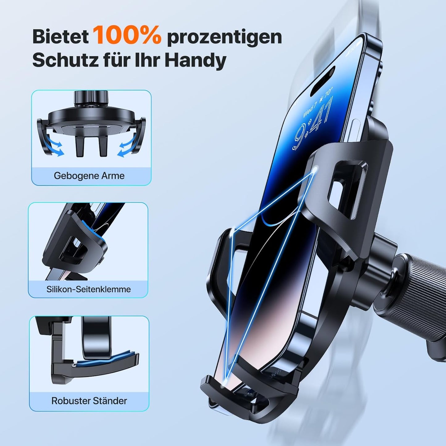 Auto-Handyhalterung mit Saugnapf, 3in1
