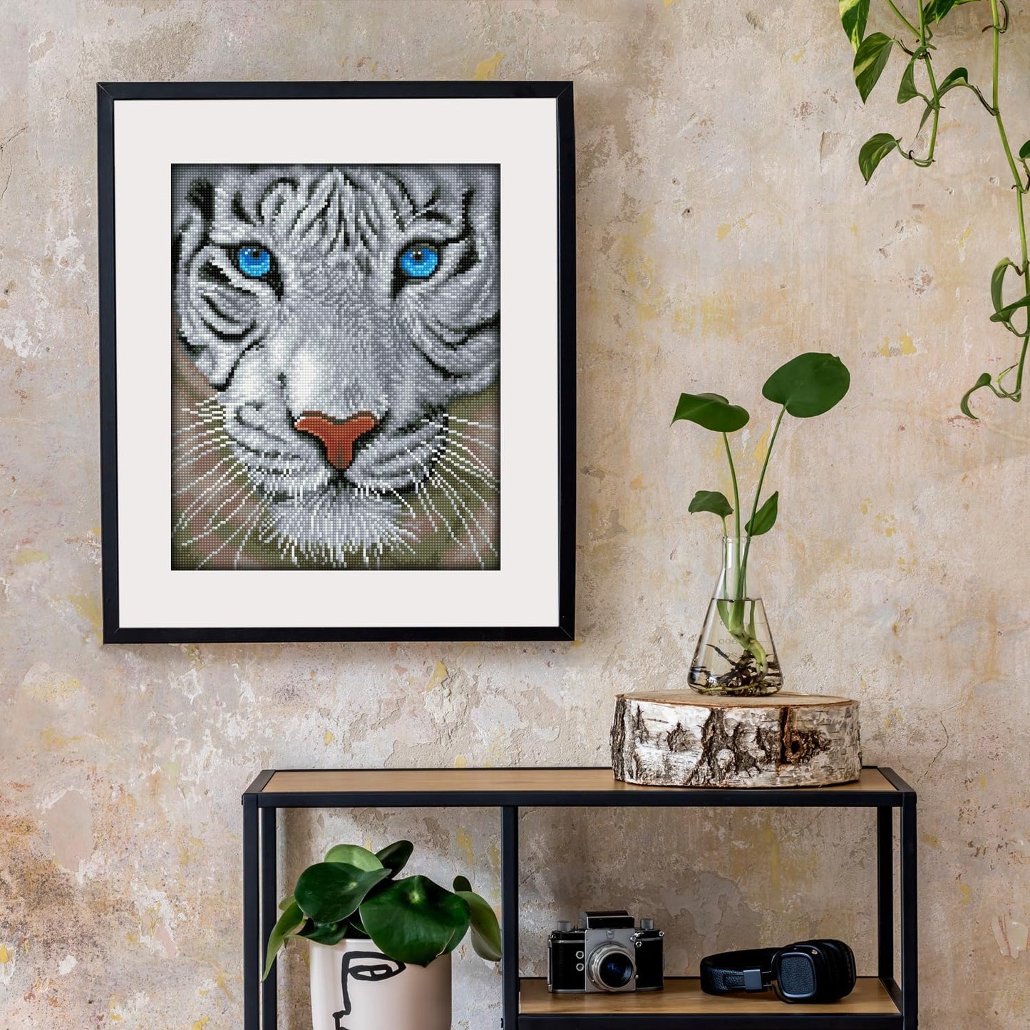 DD8.016 Diamond Painting Set weisser Tiger Magie, Weißer Tiger Magie