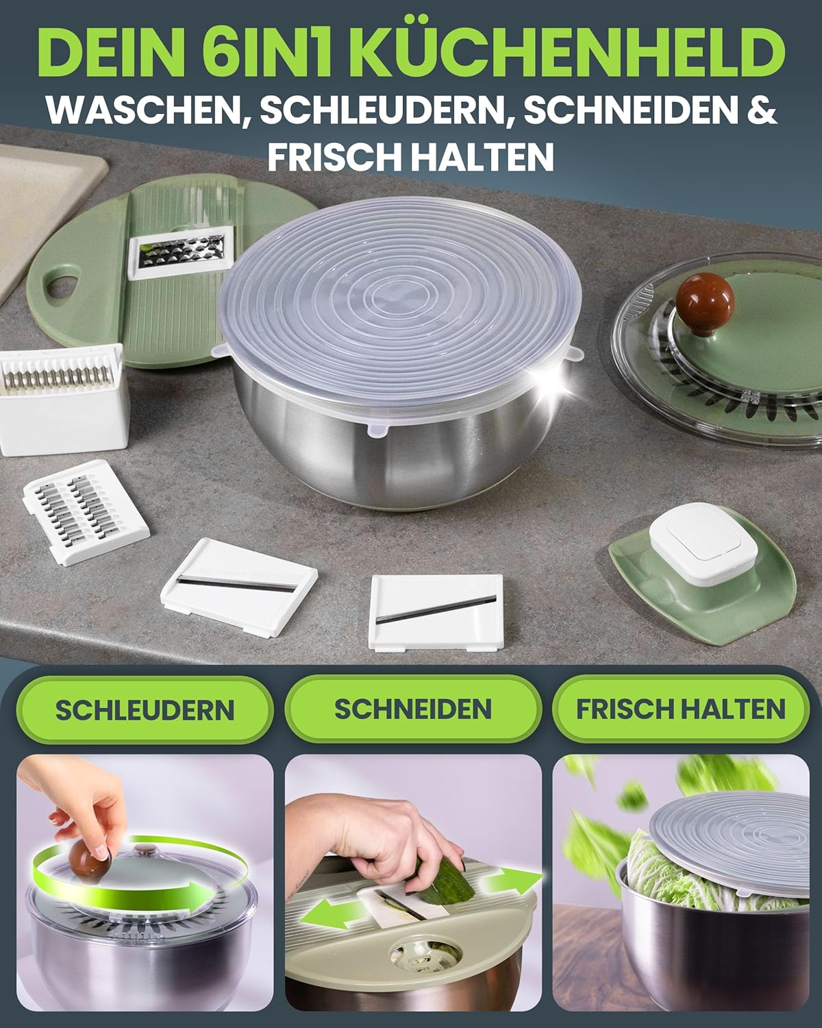Salatschleuder & Gemüseschneider