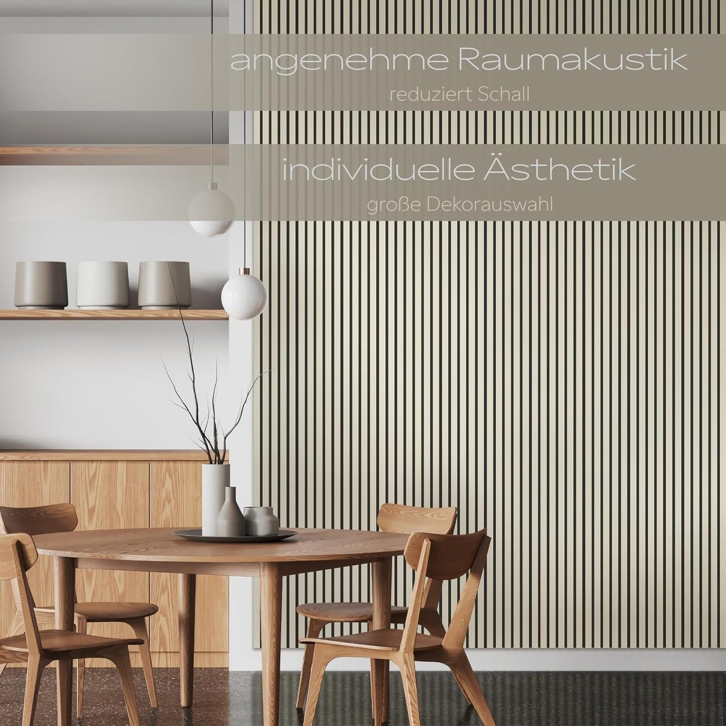 APH01 Akustikpaneele Holz Comfort, 1x 1,385 Meter - 0,83 m² Palomino