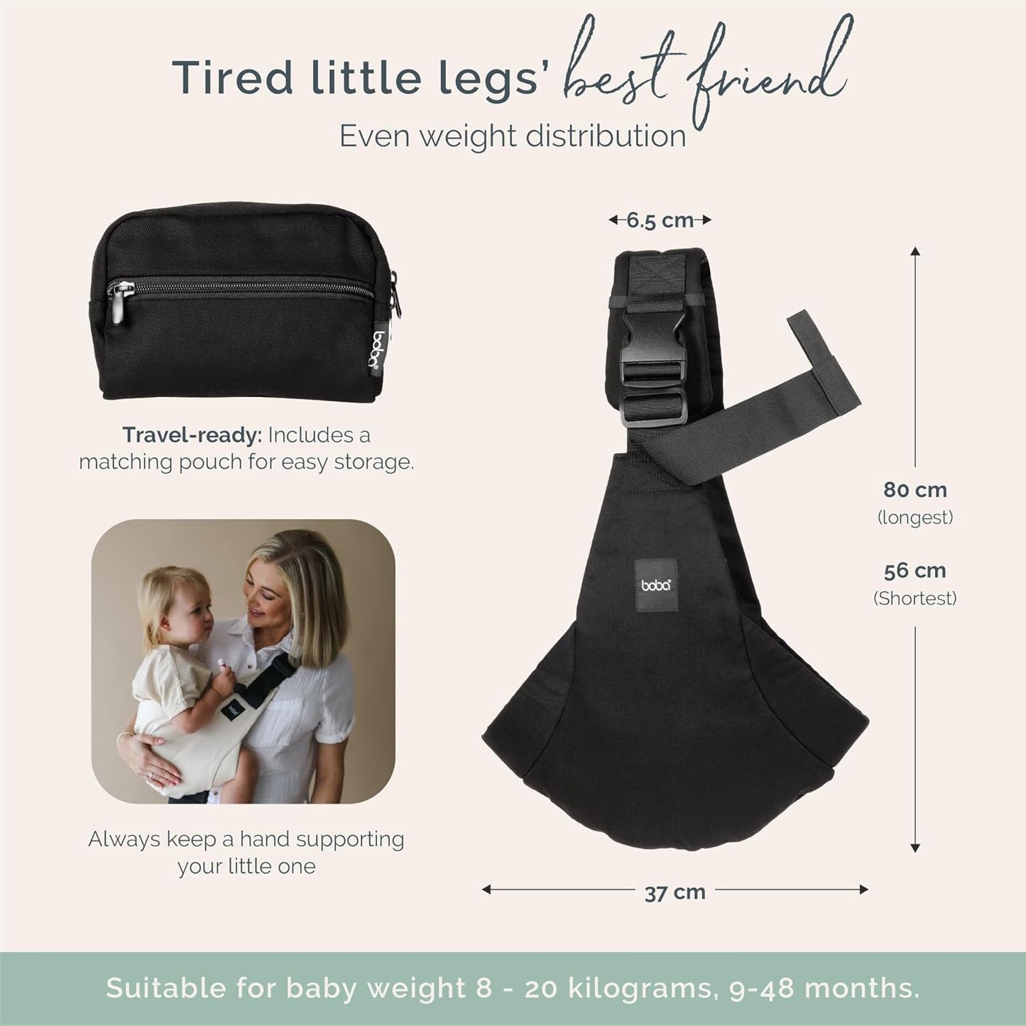 Hüfttrage für Babys und Kleinkinder (9-48 Monate), Grey