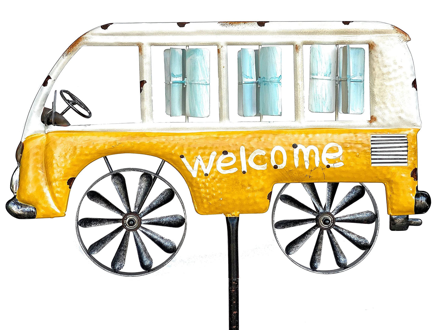 Gartenstecker Mini Van mit Windspiel