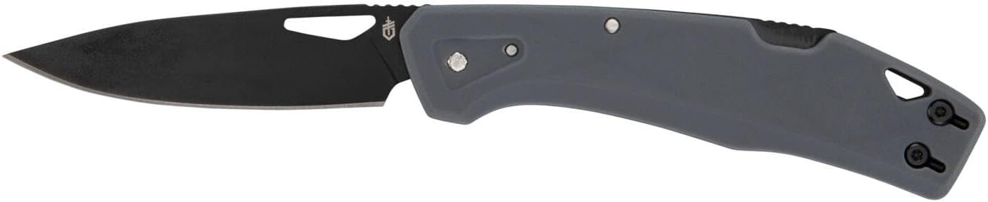 Taschenmesser mit Gürtelclip und Edelstahlklinge, Grau