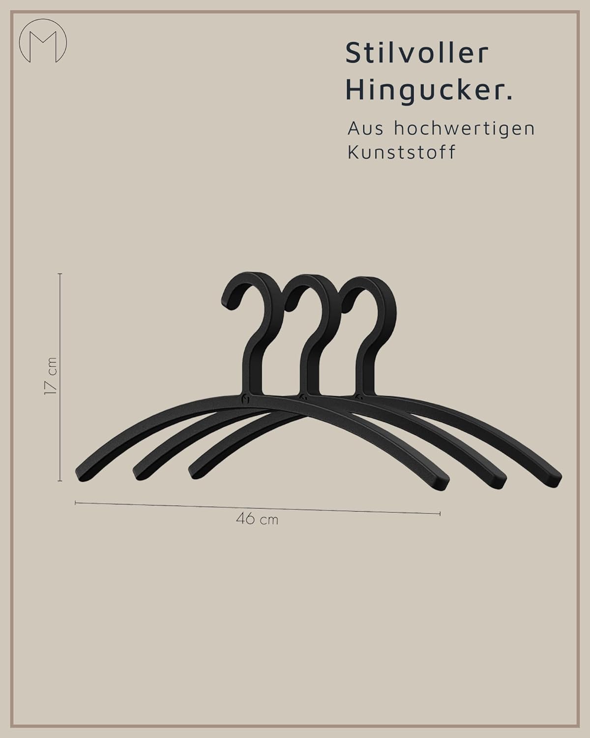 6er-Set Kleiderbügel FAY, Schwarz 6