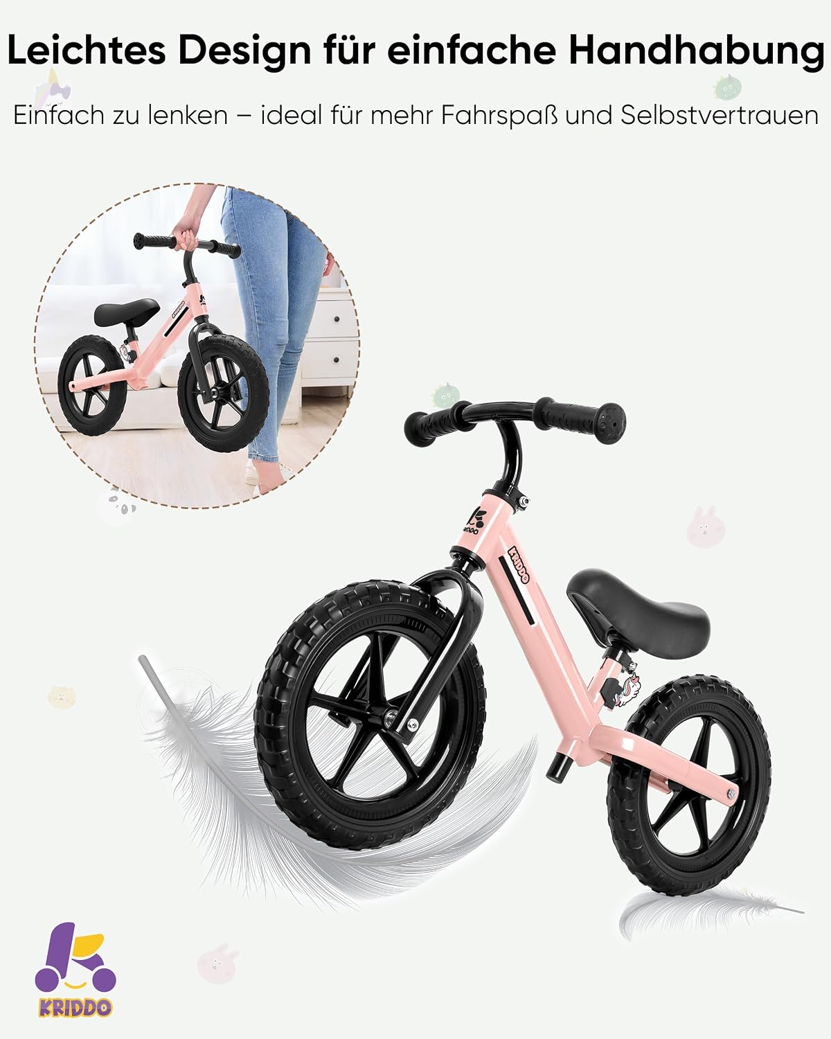 Laufrad für Kinder, Rosa