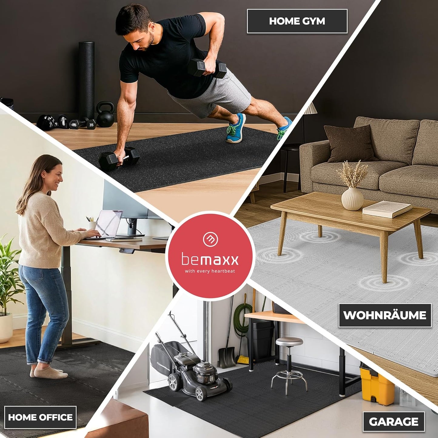 Bodenschutz- und Sportmatten-Set, 54 Stück