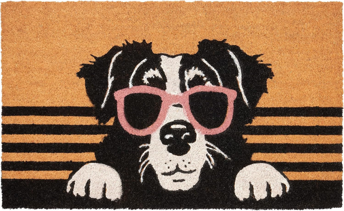 Antirutsch Fussmatte, Hund mit Sonnenbrille