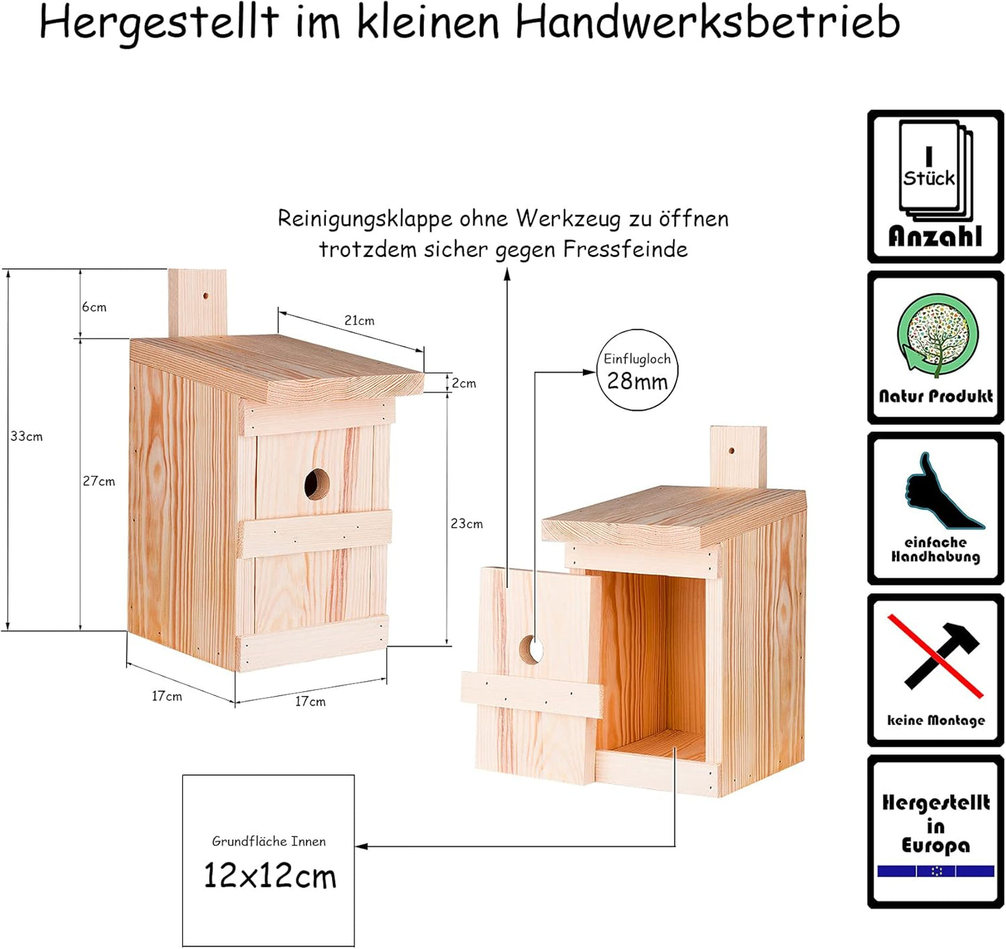 Nistkasten für Meisen, 1 Stück
