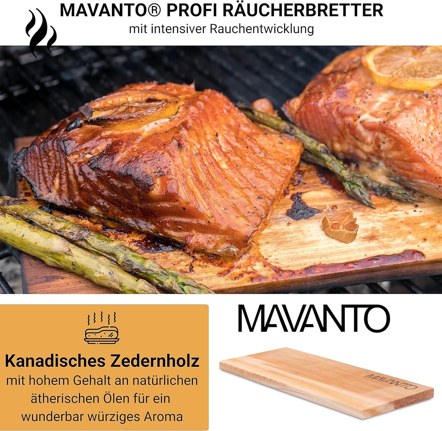 6-teiliges XXL Räucherbretter-Set aus Zedernholz, 6er Set