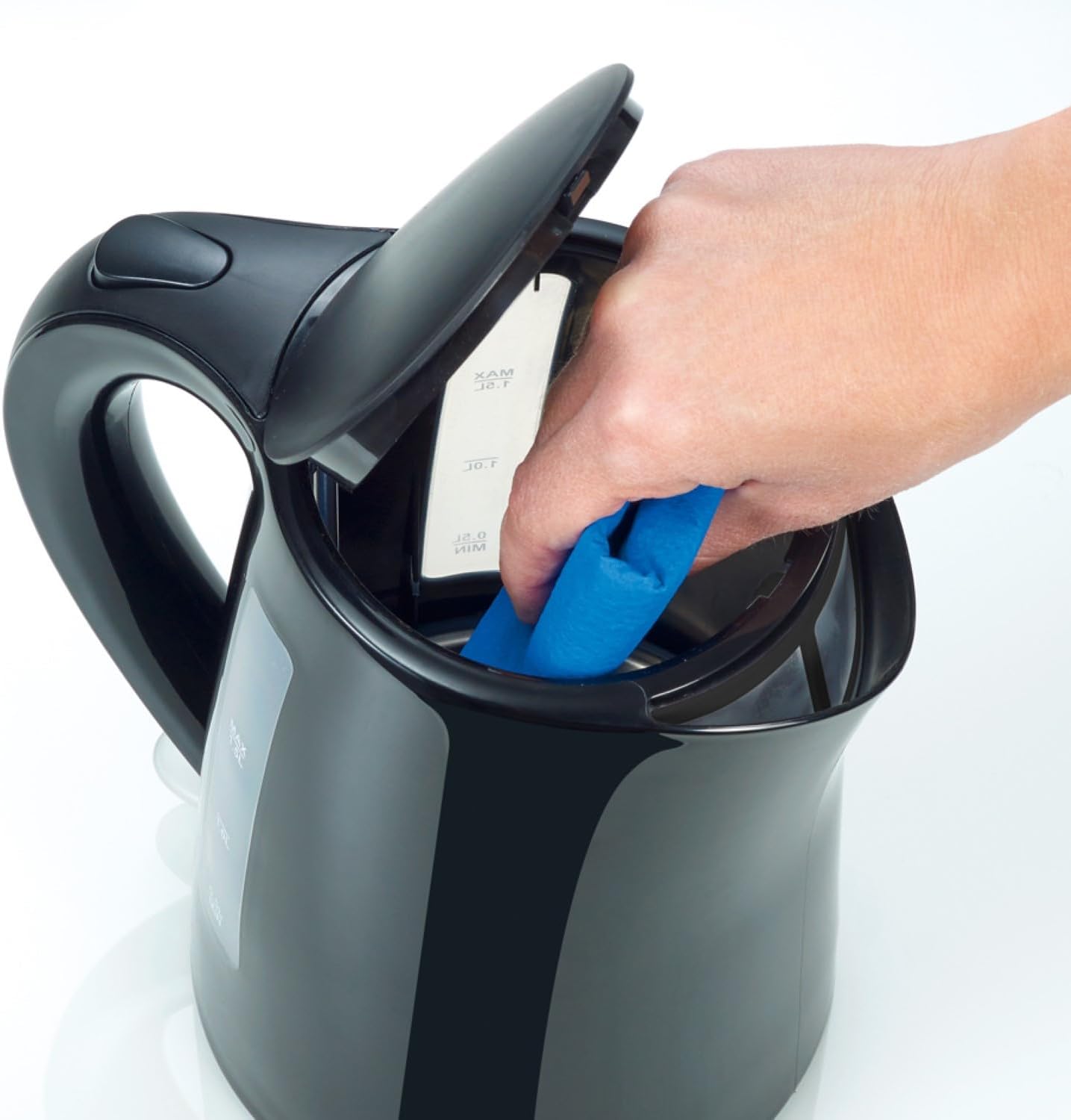 Wasserkocher WK 3498 mit Kalkfilter (1,5 L), Schwarz