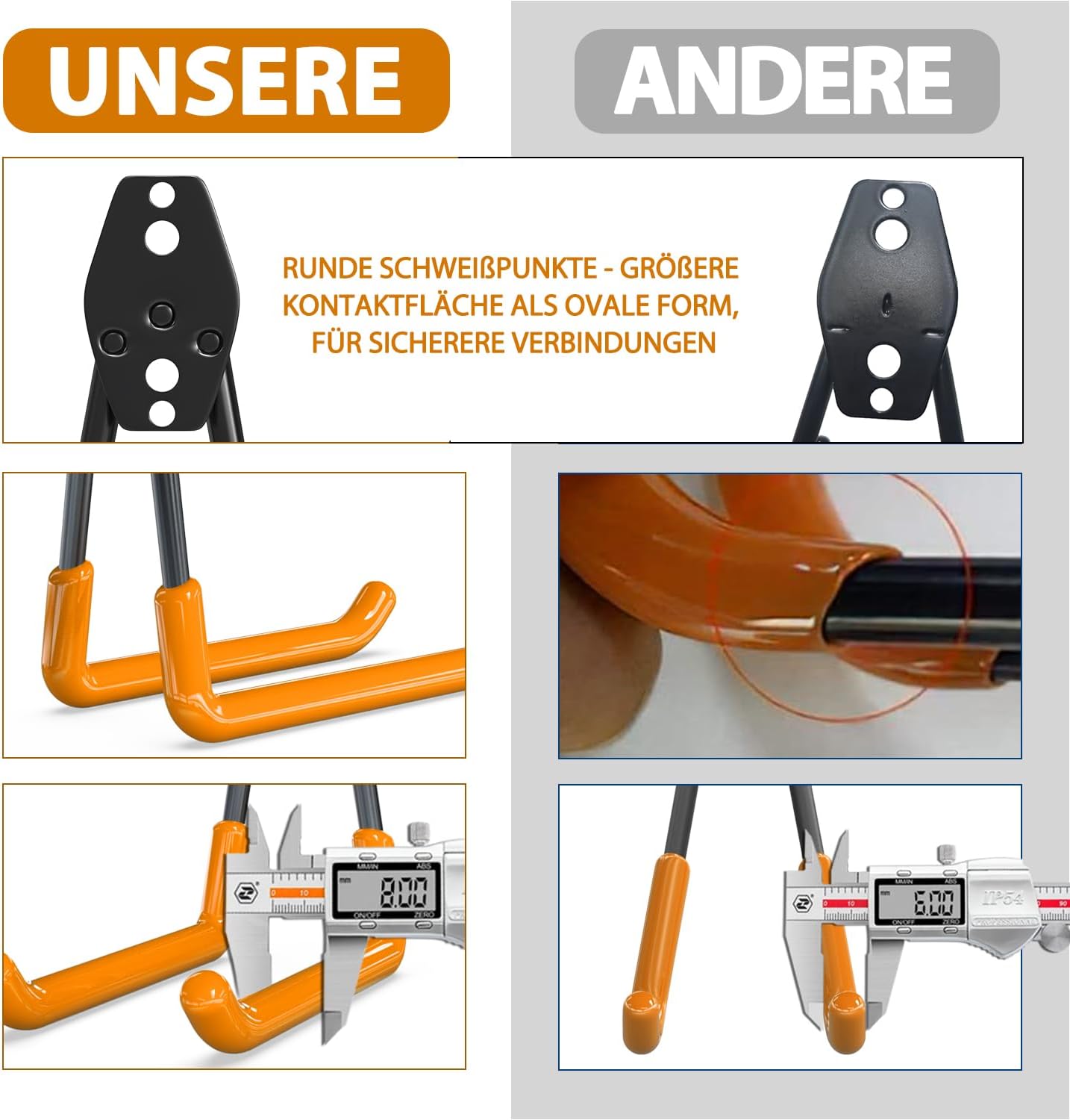 Schwerlast-Garagenhaken-Set, 6SJ-2SU