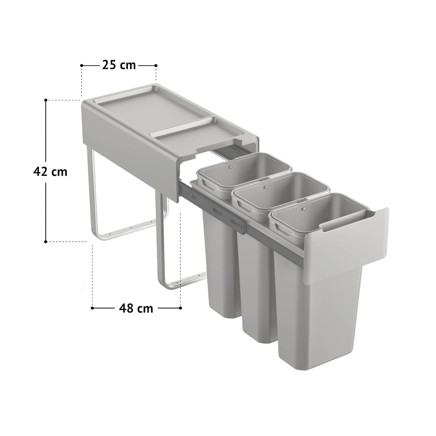 Ausziehbares Mülltrennsystem, EM3x10