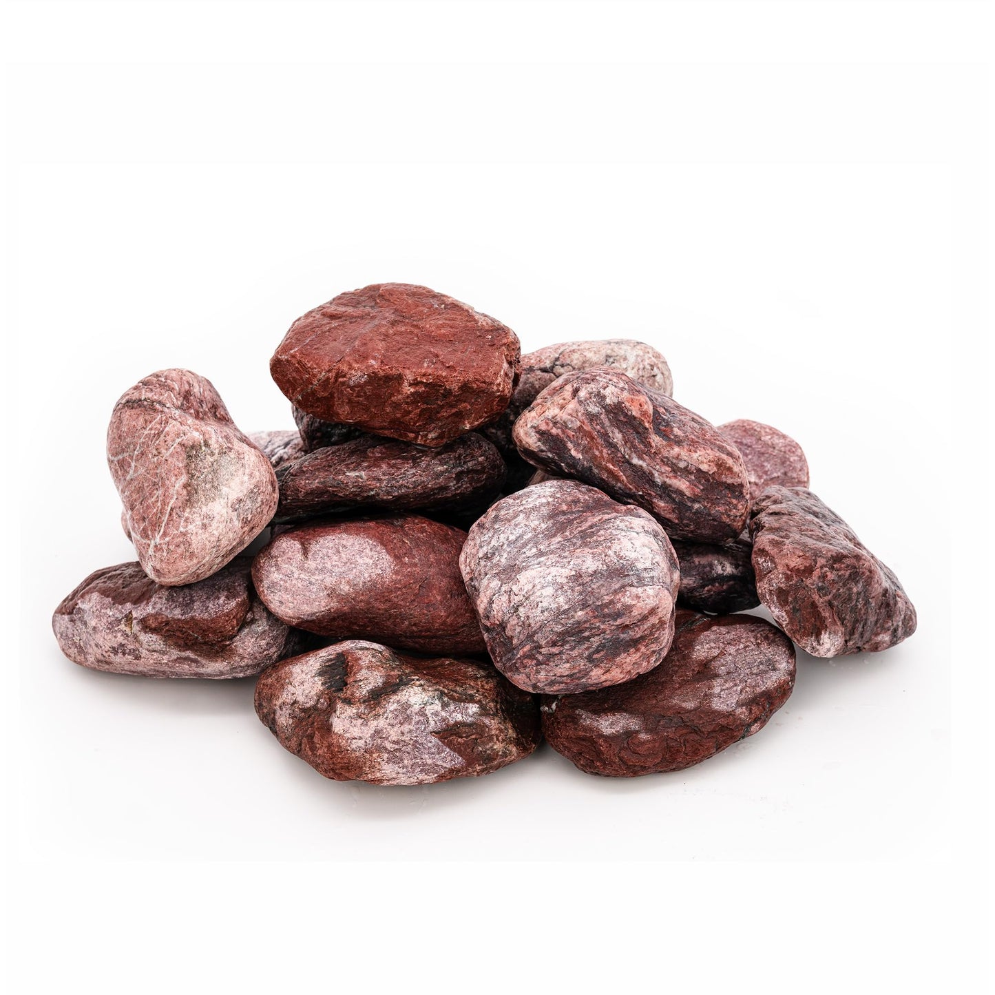 Saunasteine Roter Jaspis, 15 kg, für Saunaöfen, 5-10 cm