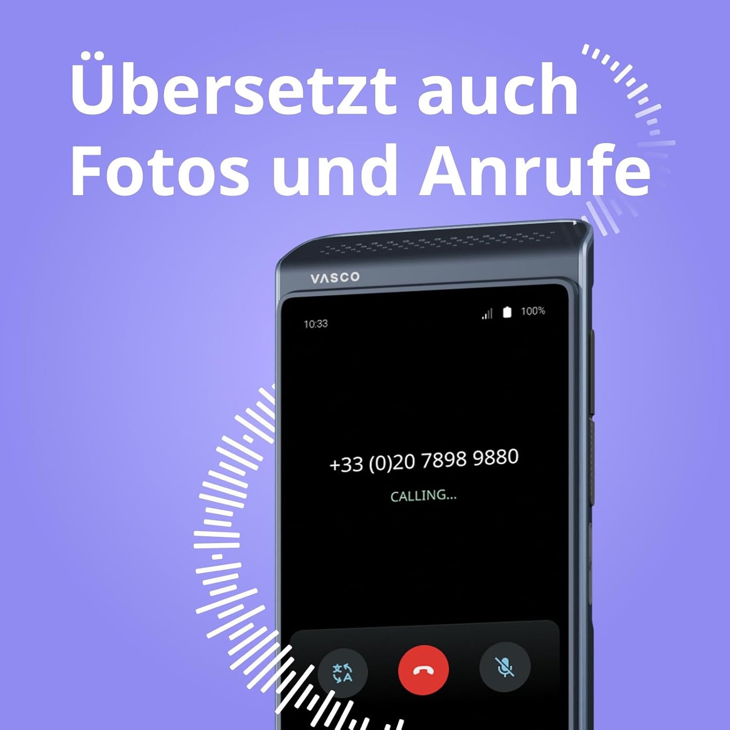 Translator Q1 mit Voice Cloning und Fotoübersetzer, Mystic Plum