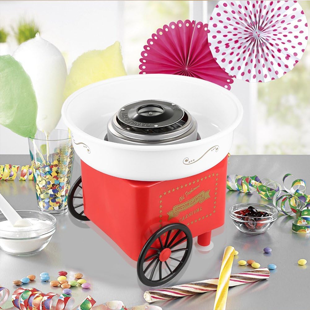 Zuckerwattemaschine mit Zubehör, A-rot.