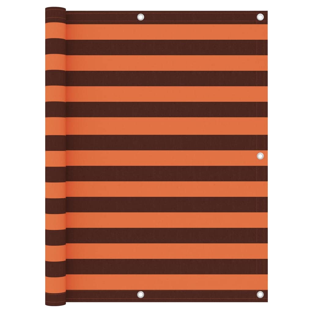 Balkonumspannung, 120 x 600 cm Orange und Braun