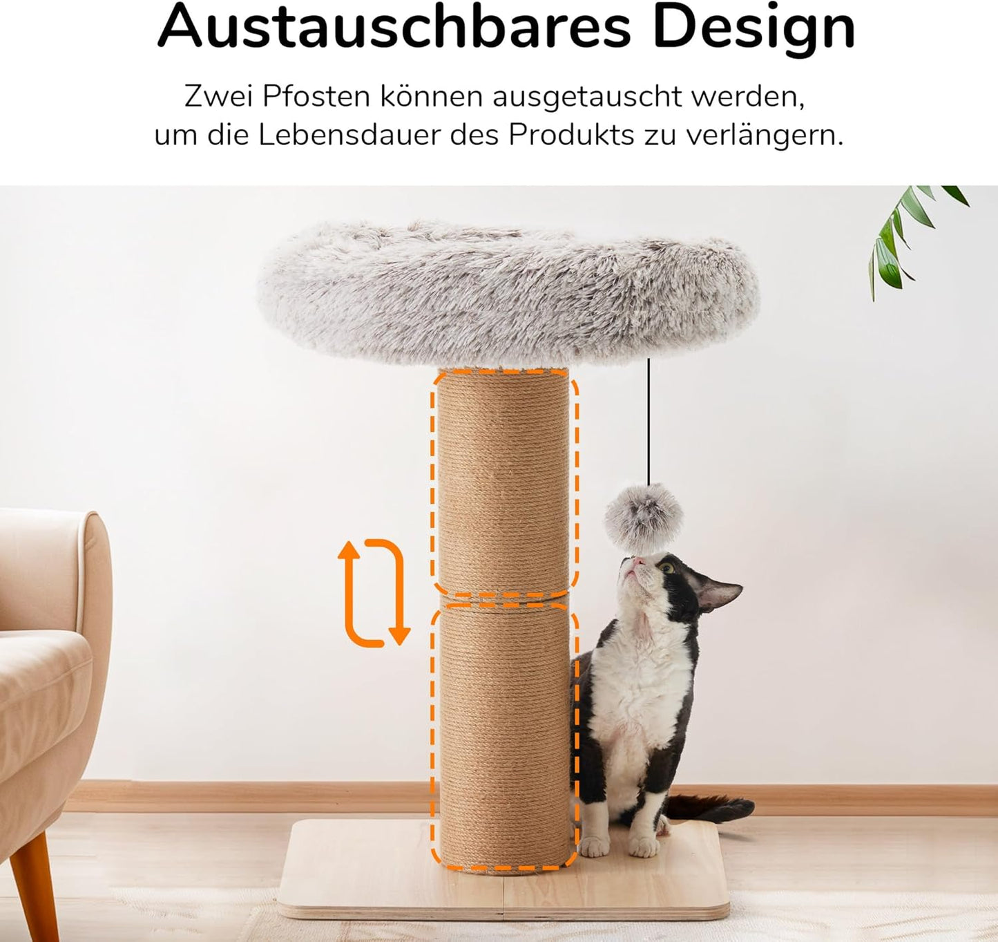 Kratzturm mit Katzenliege, M