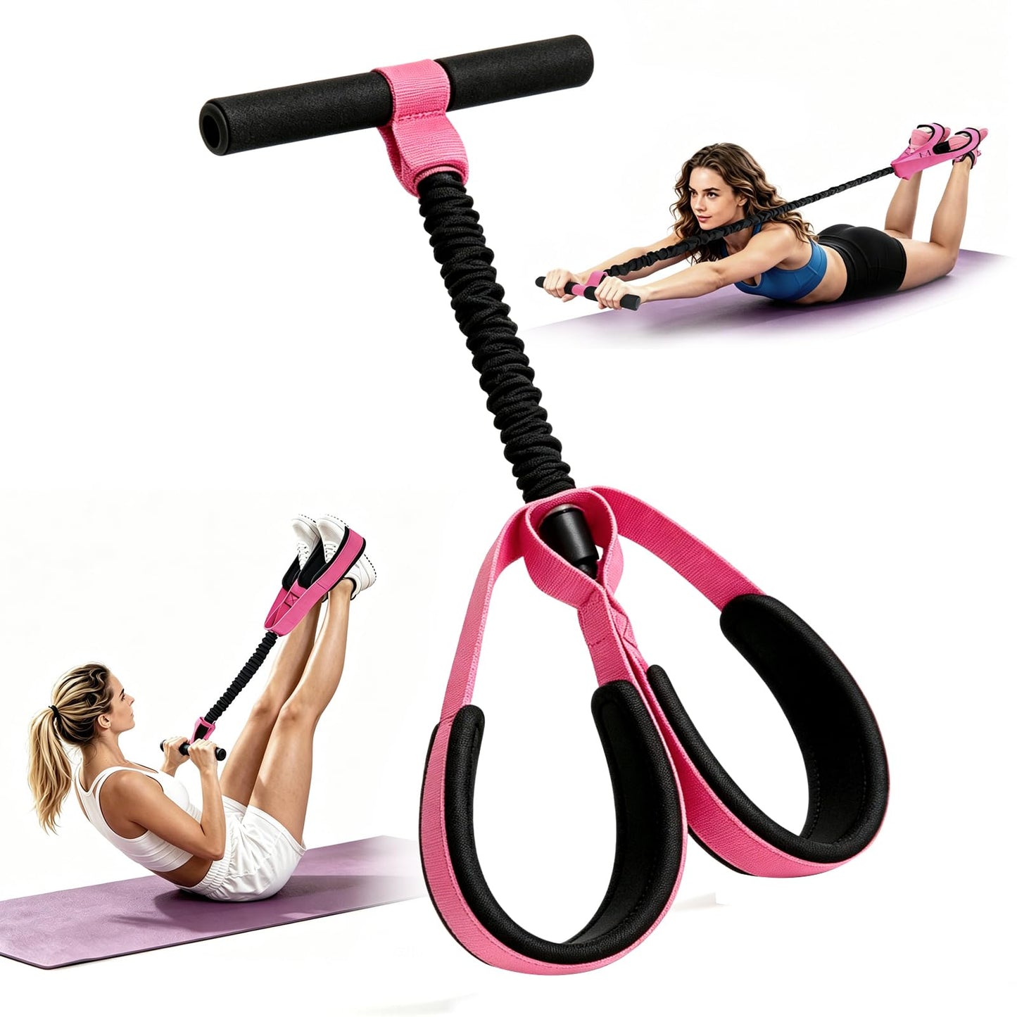Expander mit Griffen, Rosa-1 Stück – 55LBS