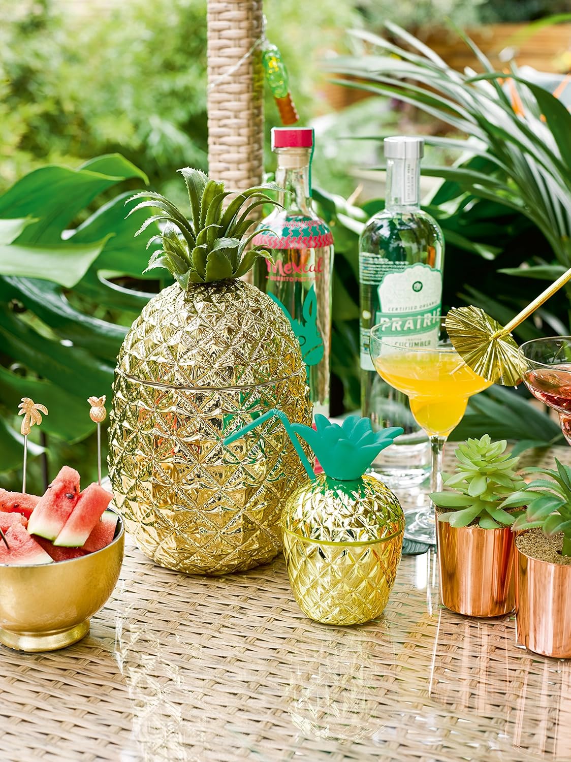 Goldener Ananas-Eiswürfelbehälter, Mehrfarbig