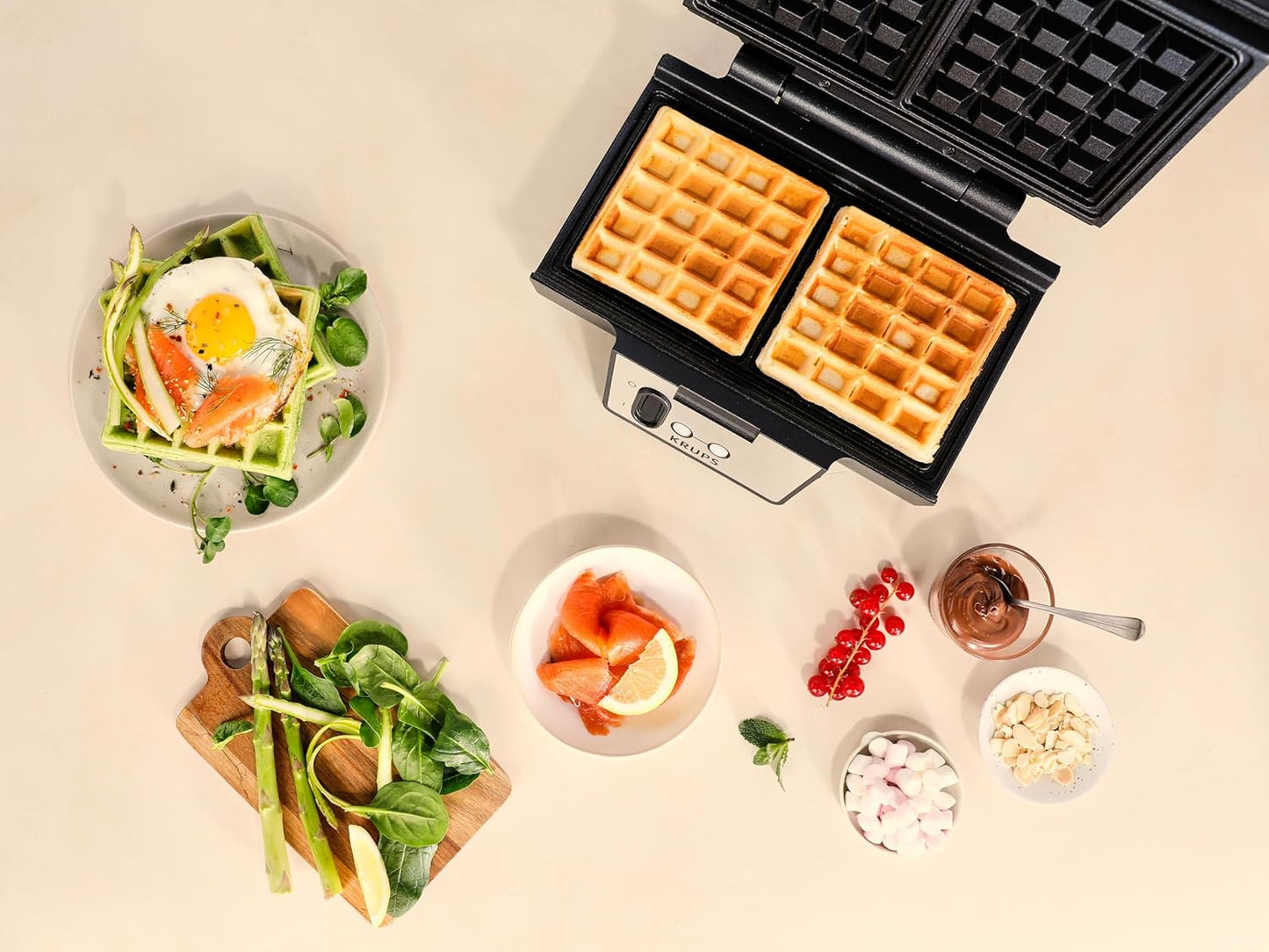 Iconic Waffeleisen FDK261, Keramikbeschichtete Antihaft-Platten