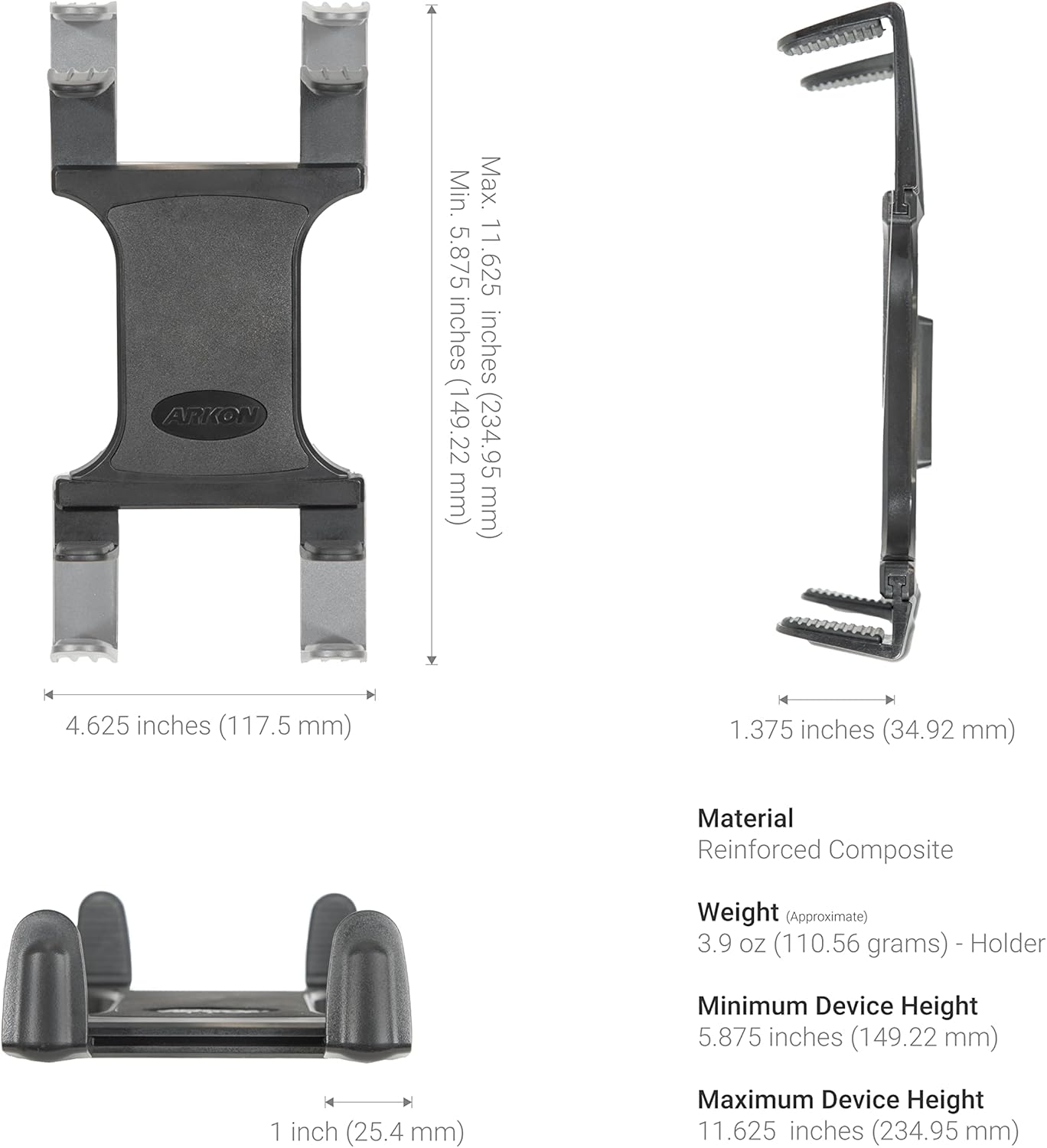 Robuste Tablet-Halterung mit verstellbarem Arm, Halter
