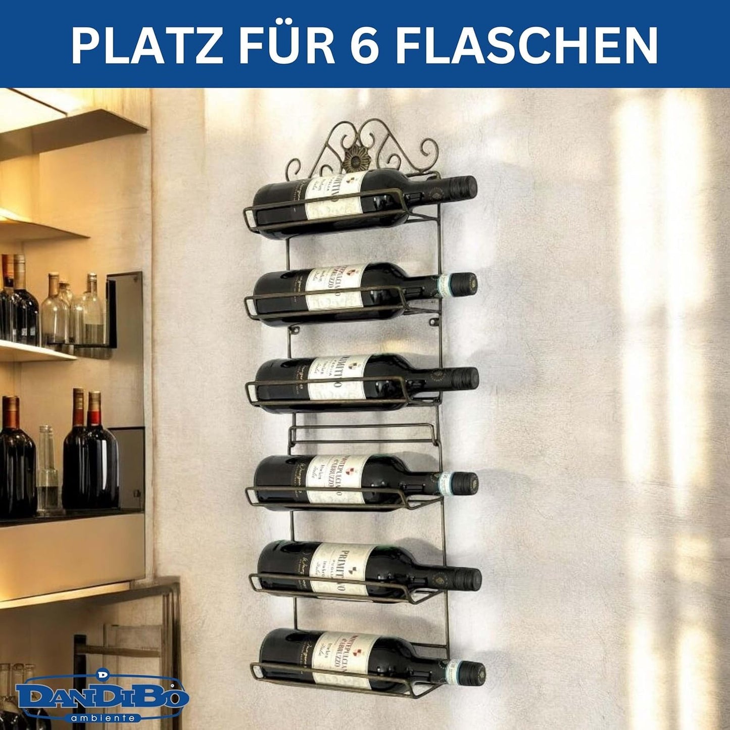 Weinregal für die Wand