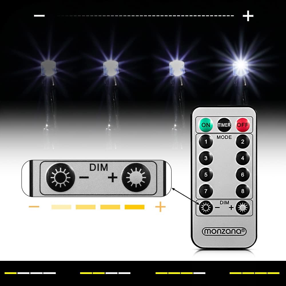 Fairy lights, Kaltweiss - Schwarzes Kabel 200 LED