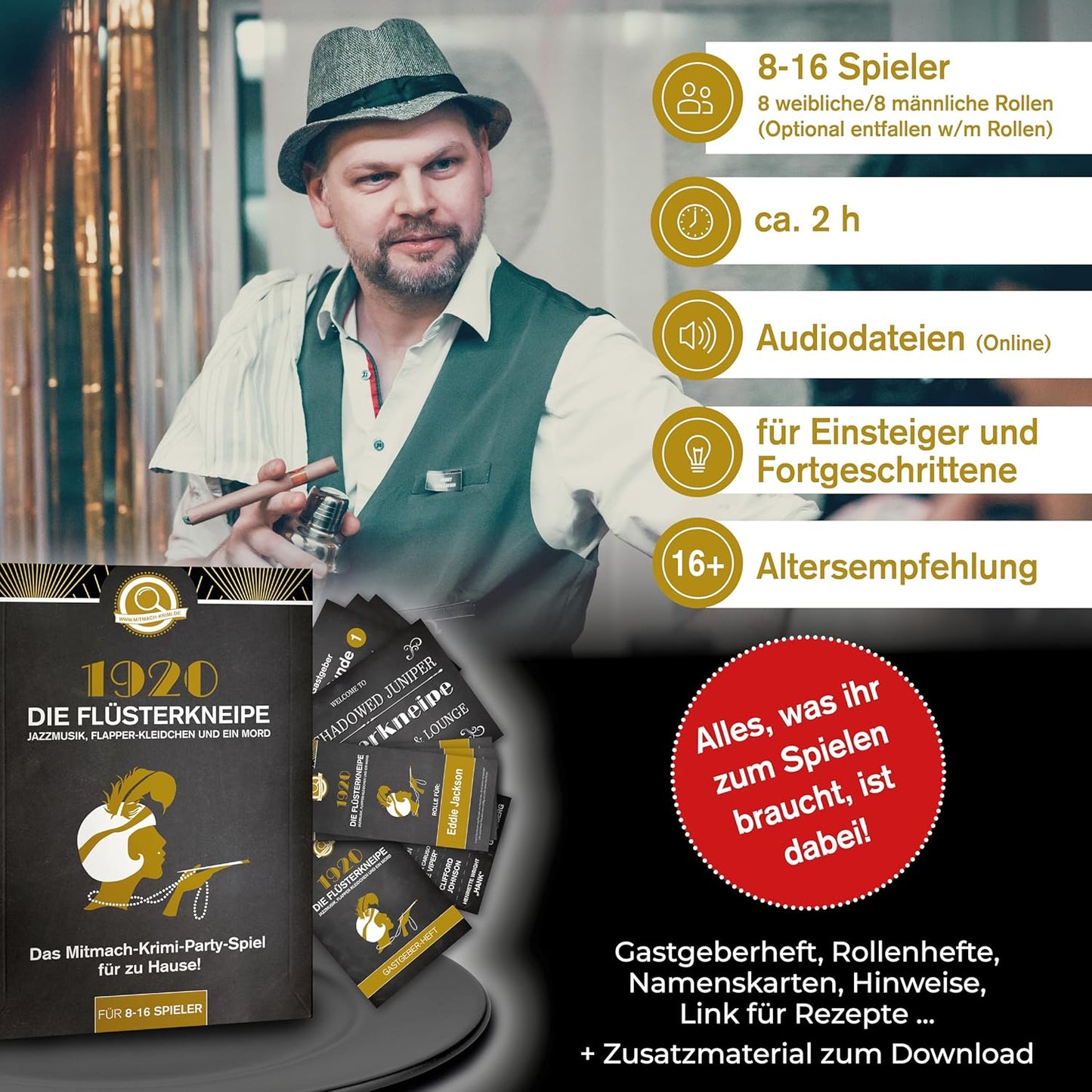 1920 Die Flüsterkneipe – Jazzmusik, Flapper-Kleidchen und ein Mord