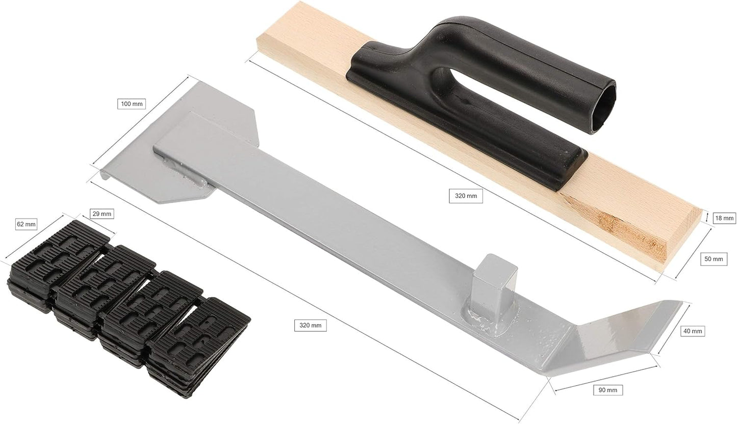 Robustes Montagebeschlagset für Laminat & Parkett