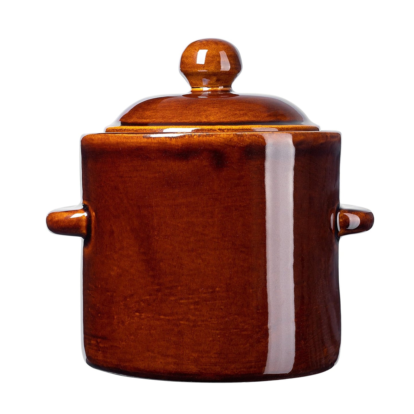 Gärtopf mit Deckel, Braun, 1.8l