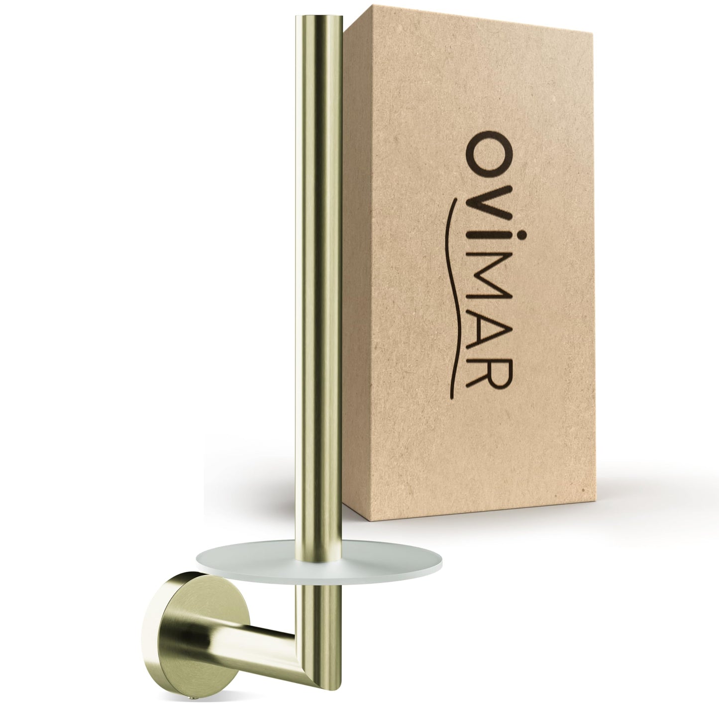 Toilettenpapierhalter für 2 Rollen, Gold Zum Bohren