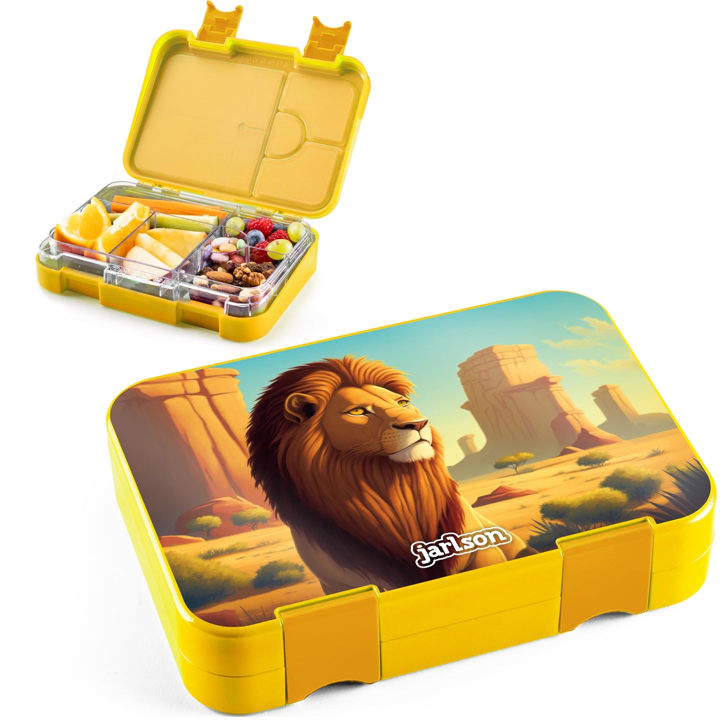 Auslaufsichere Bento Lunchbox mit Trennfächern Toni, Löwe
