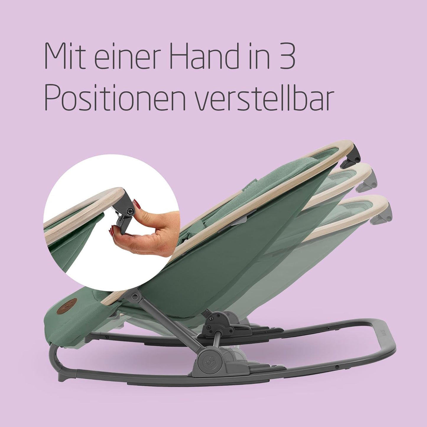 2-in-1-Babywippe Kori mit Spielzeugbogen, Beyond Green