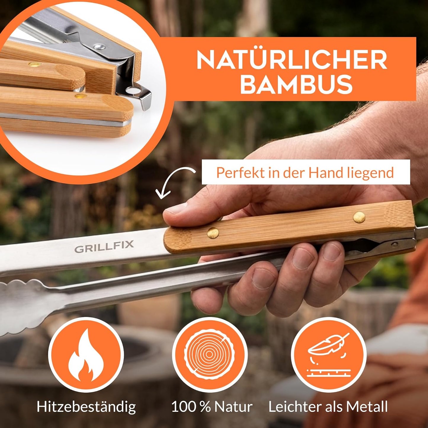 3-teiliges Grillbesteck-Set
