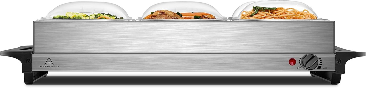Buffetwärmer mit 4 Speisebehältern