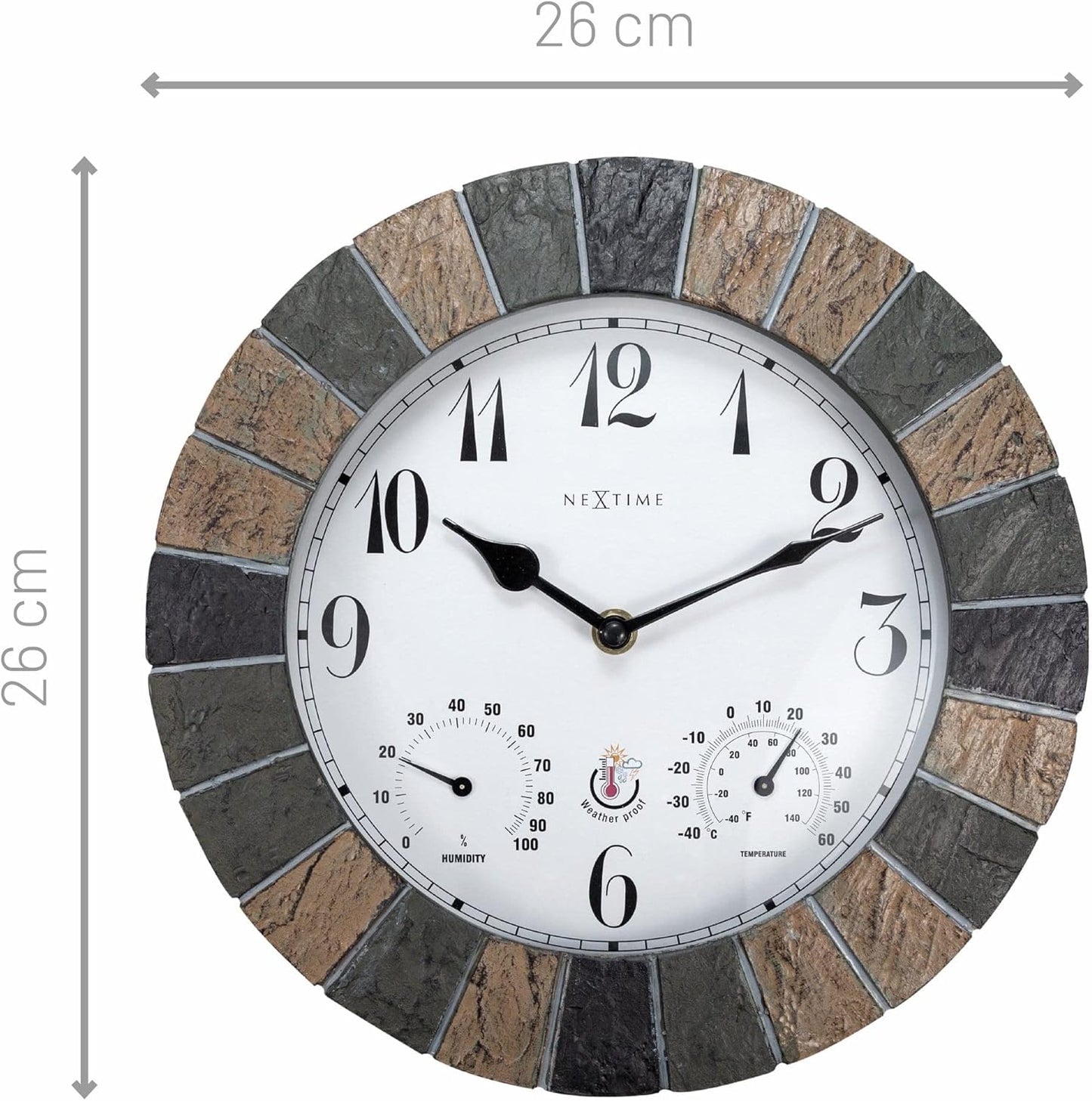 4311 Wanduhr Aster mit Wetterstation