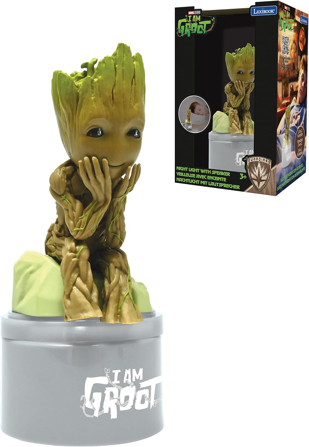 Groot Nachtlicht mit Lautsprecher für Kinderzimmer, Guardians of the Galaxy - Groot