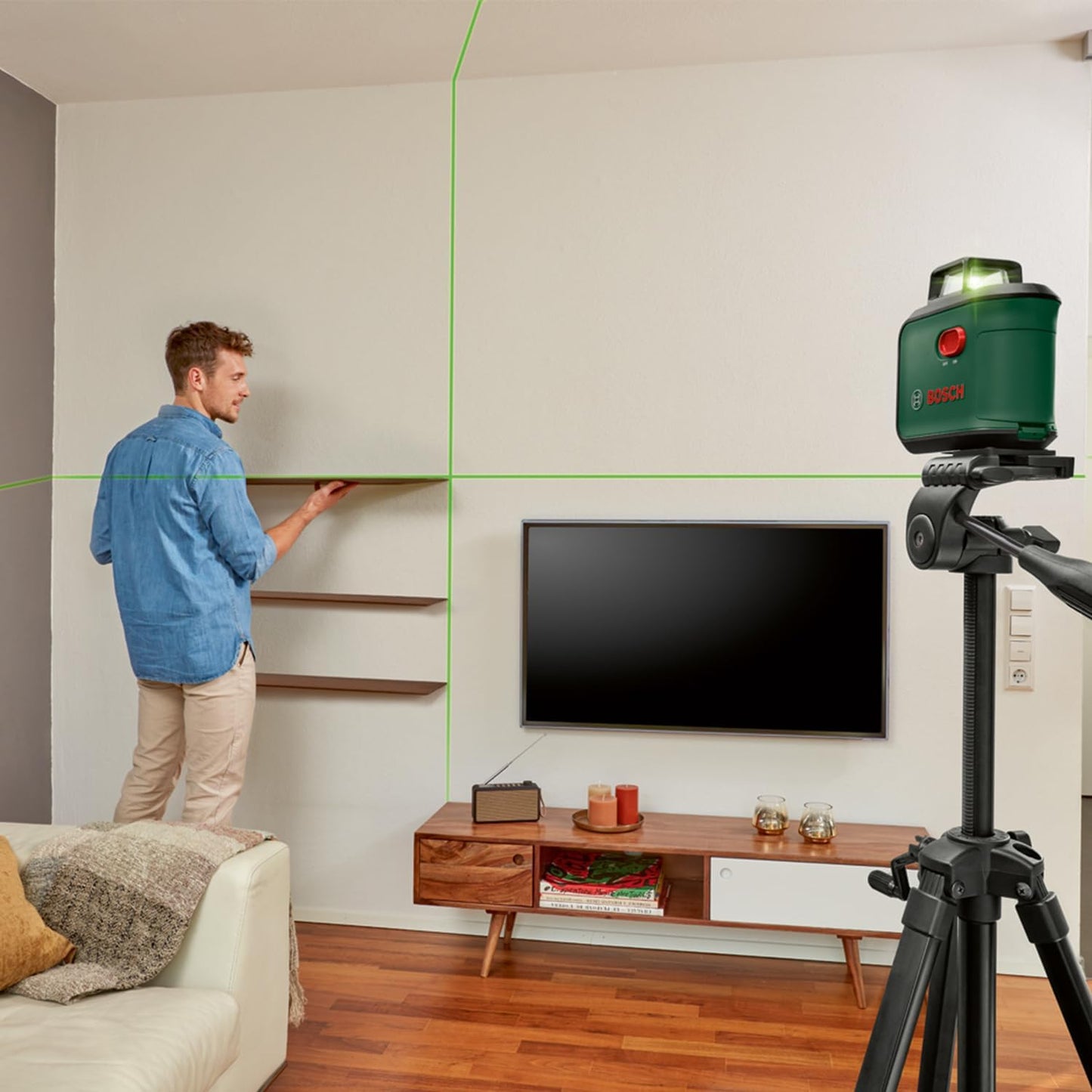 Kreuzlinienlaser AdvancedLevel 360 mit Stativ-Set, AdvancedLevel 360 (Neu) + Stativ