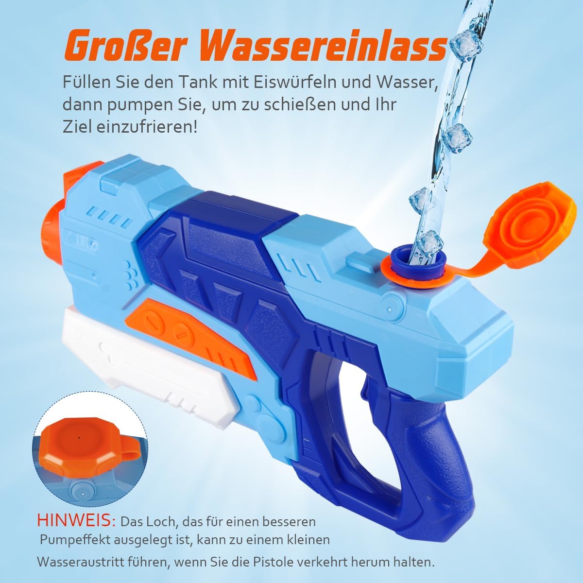 Wasserpistolen, 2 Stück, 550ml